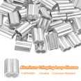 thumbnail image 3 of 60Pcs Aluminum Crimping Loop Sleeve for 5/16" Diameter Wire Rope, Double Ferrule Wire Rope Sleeve for Cable Line End, 3 of 6
