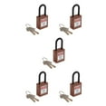 thumbnail image 1 of Ruiboury Cadenas de Sécurité Incurvé en PVC 38 mm, Durable et Durable, Marron 90x40x19 mm 5Ensemble, 1 of 6