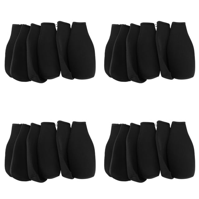 Paquete de 24 Fundas para Enfriadores de de Cerveza para Mantener la Bebida Fría con Cremallera Cubierta de Neopreno Extra Gruesa con Aislamiento Negro