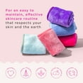 thumbnail image 3 of ERASE YOUR FACE Makeup Remover Cloths Box Set - Reusable Microfiber Face Towels to Cleanse &amp; Remove Makeup - Water Activated, Dual-Sided Design for Easy Use - Pink (10 Count), 3 of 7
