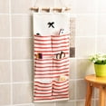 thumbnail image 5 of Walbest Linen Cotton Fabric Hanging Organizer 6/8 Pockets Wall Door Hanging Storage Bag Home Organizer, 5 of 7