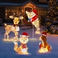 thumbnail image 7 of 37 Inch Lighted Christmas Deer, 60 LED Pre-lit Lighted Christmas Deer Outdoor Decorations, Plug-in Deer Christmas Decor for Yard, Porch, Garden & Patio, 7 of 7