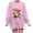 1-Pink, variant on LYEAA Halloween Womens Crewneck Sweatshirt Long Sleeve Regular Ribbed Cuff Casual Wear Ghost Holiday Clothes Black XL