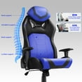 thumbnail image 4 of Ergonomic Gaming Chairs for Adults with High-Density Memory Foam | Swivel Comfortable Office Chair, Big and Tall Video Game Chair, High Back Computer Chair for Home, Office, Blue Black, 4 of 7