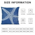 thumbnail image 5 of Shiartex Nautical Coastal Throw Pillow Covers - Ocean Themed - Beach, Coral, Starfish, Seashell - Couch Pillow Covers - Outdoor, Sofa Cushion Cover - Modern Decor for Bed, Living Room - Blue White, 5 of 5