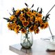 thumbnail image 2 of Bewildely Girasoles artificiales de seda de otoño de 6 uds. De 7cm de largo, rama de flores DIY para el hogar, boda, decoración de otoño, Kits de decoración para fiestas, 2 of 6