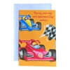 Valentine's Day Greeting Card for Kids - Racing you way with Valentine's Day wishes... ; Race Car