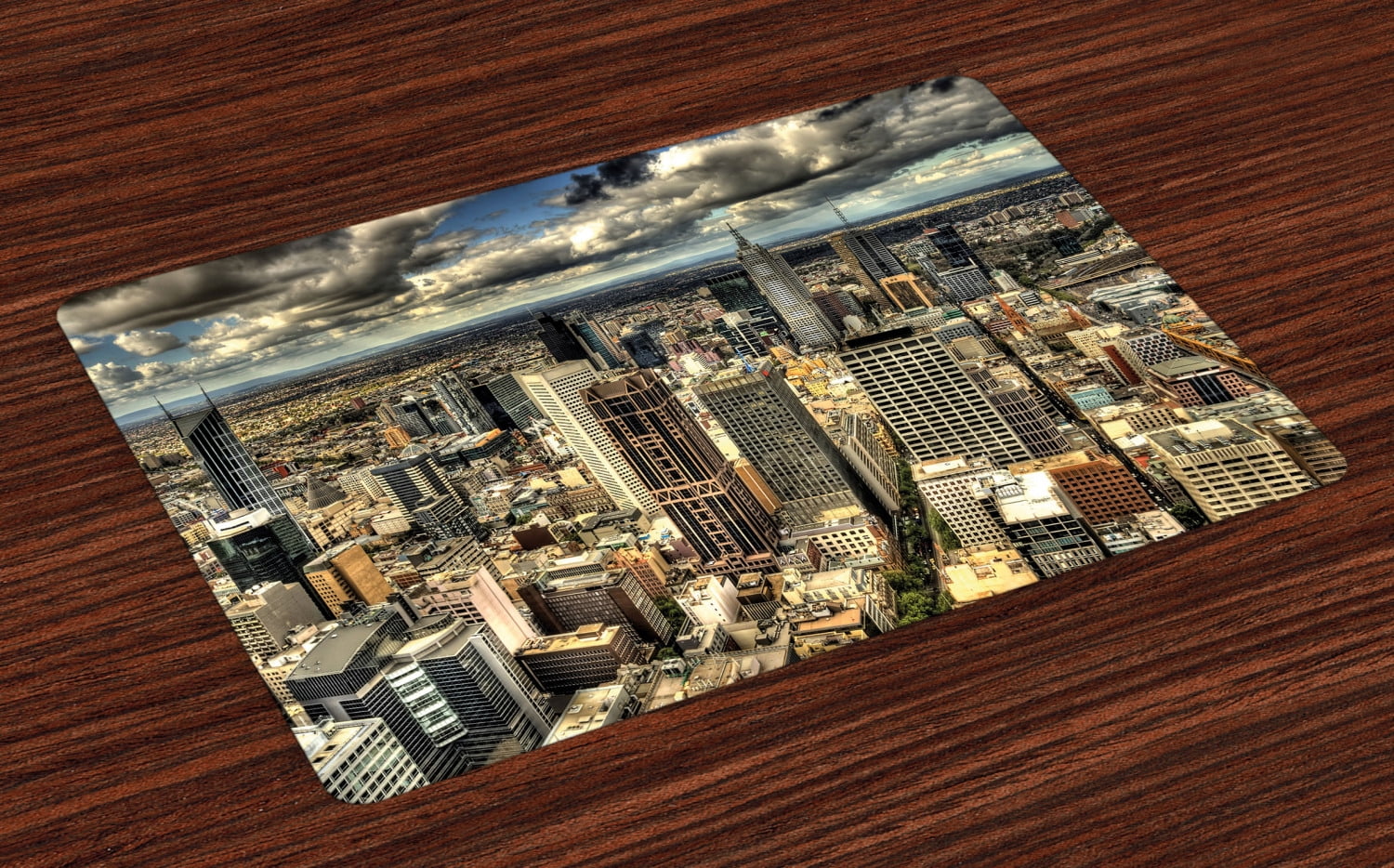 Urban Placemats Set of 4 Melbourne Cityscape Modern Australia