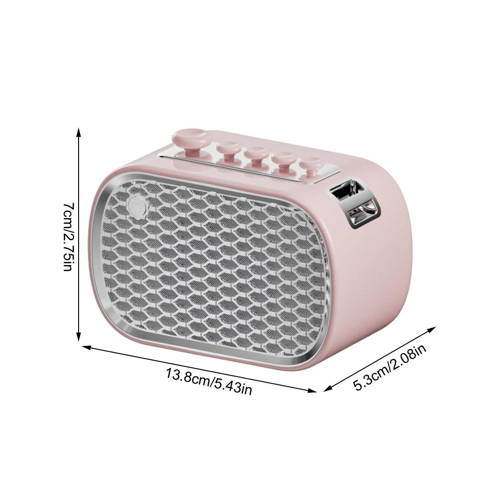 Nkmbld Outdoor Stereo Speakers Multifunction Sleep Meter White Noise Speaker FM Wireless Bluetooth Computer Home Bedside Desktop Audio, Pink