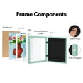 thumbnail image 7 of Americanflat Kids Art Frame 10x12.5 inches with 8.5x11 inches Mat - Composite Wood And Glass - Holds 100 Artworks - Seafoam Green, 7 of 7