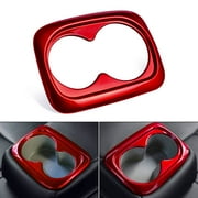 Xotic Tech Interior Water Cup Holder Panel Cover Trim Compatible with Honda Civic 10th-11th 2016-2022 (Glossy Red)