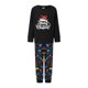 thumbnail image 1 of Conjunto de pijamas navideños familiares a juego con estampado de luces de guirnalda de letras. Pijamas de vacaciones para papá, mamá y niños., 1 of 9