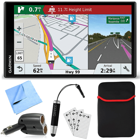 Garmin RV 770 NA LMT-S RV Dedicated GPS Navigator Essential Camping Accessory Bundle includes Car Charger, Cleaning Cloth, Screen Protectors, Hardshell Case and Bamboo Stylus