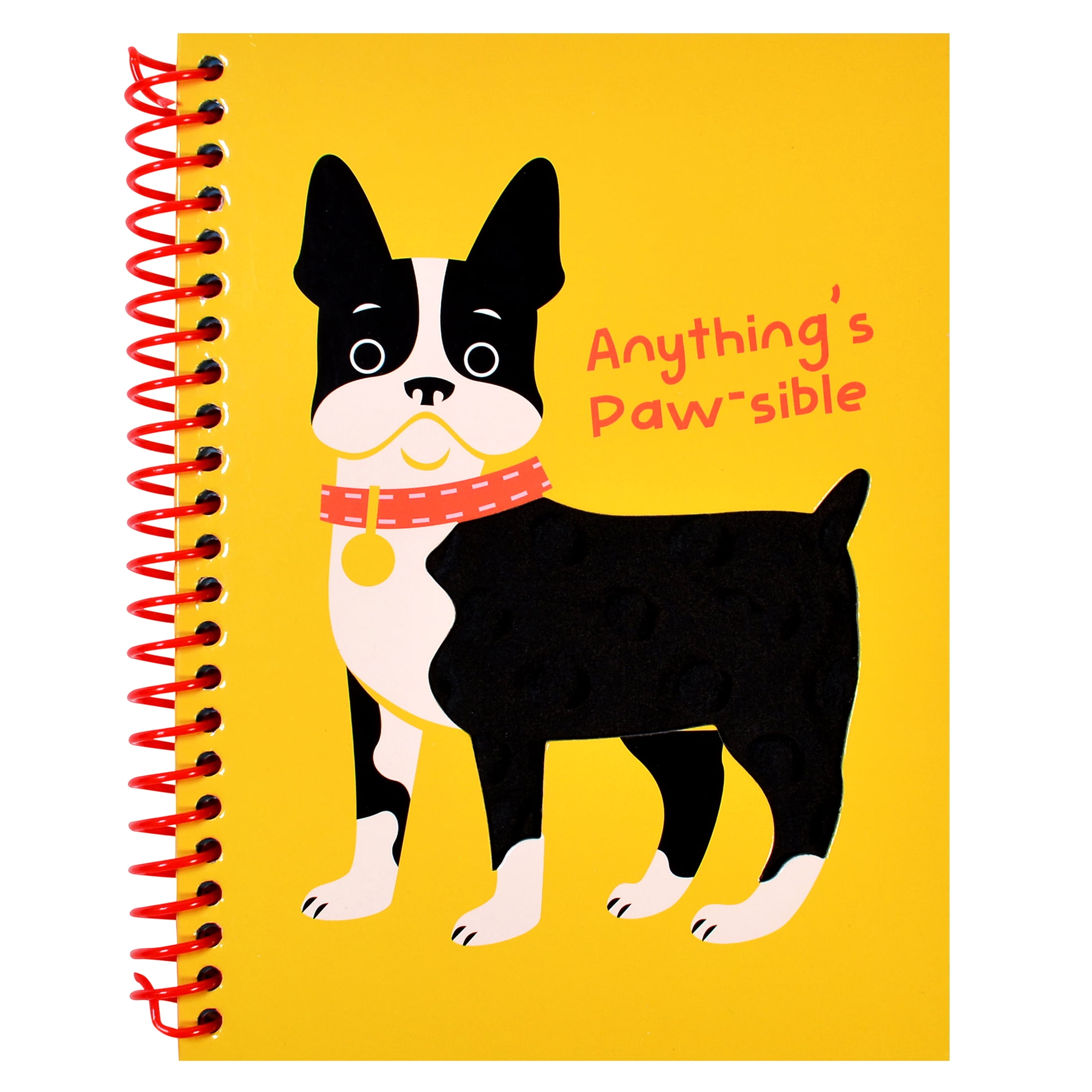 Pen + Gear Dog Furry Fidget Journal 120 Lined Paper Pages, 1 Sticker Sheet