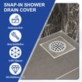 thumbnail image 4 of Shower Strainer Drain Trim Set 4-1/4", 1 Pcs 304 Stainless Steel Round Screw-in Shower Strainer Drain Cover with Screws for Bathroom Floor Lawns Landscaped Walkways Patios, Silver, 4 of 6