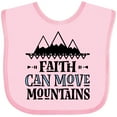 thumbnail image 3 of Inktastic Faith Can Move Mountains Girls Baby Bib, 3 of 4