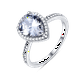 thumbnail image 1 of 2023 Anillo de bodas 925 Anillos de dedo de plata para mujer Flor infinita Princesa Wishbone Corazón Anillo de compromiso Anillo popular Tan Jianjun unisex, 1 of 2