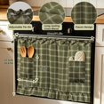 thumbnail image 6 of Heat-Resistant Tie-Back Oven Curtain 29.5x21.3 Inch,Polyester Dust & Oil Splash Proof,Machine Washable Decor for Kitchen Stove Oven Skirt Decor 29.3"W*21.3"H, 6 of 7
