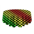 thumbnail image 5 of Rainbow Checkerboard Lattice Round Table Cloth,Wrinkle Free Table Cover with Polyester,Waterproof Reusable Tableclothes for Weeding Birthday Tea Party Decorations (Round,60x60inch), 5 of 6