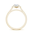 thumbnail image 3 of Natural Halo Engagement Ring with Moissanite in Yellow Gold Plated/ 925 Sterling Silver| Oval Shaped April Birthstone, Birthday, Anniversary, Wedding Jewelry, Ring Size 8, 3 of 4