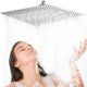 thumbnail image 1 of Ducha de lluvia fija alta presión 16 pulgadas 40 cm cuadrada acero inoxidable 304 conector 1/2 pulgada rotación 360 grados boquilla de silicona ahorro, 1 of 6