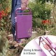 thumbnail image 5 of Colwelt Folding Garden Kneeler, Portable Garden Kneeler Seat Bench with Tool Pouch and Gloves, Garden Kneeler Stool with Rugged & Sturdy Steel Frame(Purple), 5 of 9