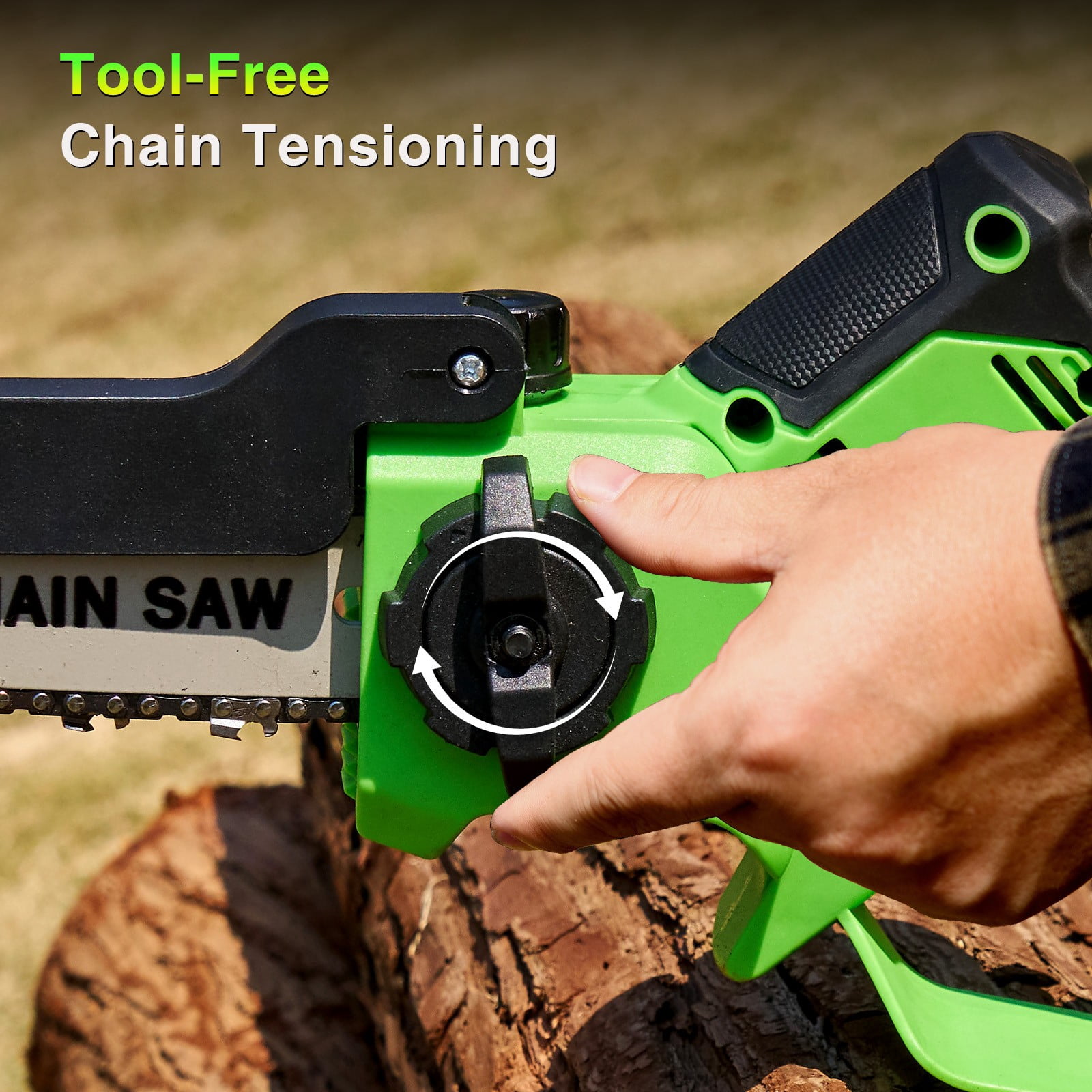 Taskstar  8 Inch & 6 Inch Cordless Electric Mini  Chainsaw ,2*4.0Ah Batteries,1000W Brushless Handheld Saw Tree Branch Trimming Wood Cutting