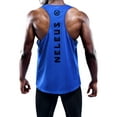 thumbnail image 3 of NELEUS Mens Muscle Gym Tank Top Dry Fit Y-Back Sleeveless 3 Pack,Black+Gray+Blue,US Size L, 3 of 7