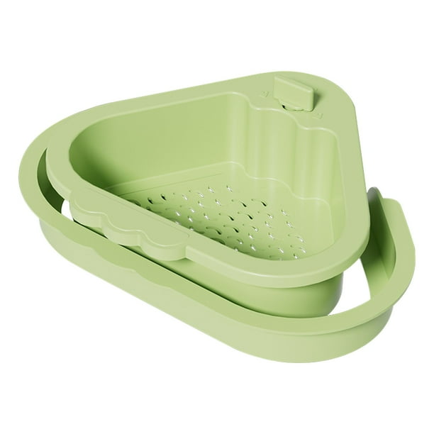 Aparatos de cocina, accesorios de cocina, cesta triangular para fregadero, cesta de drenaje de doble capa para pasta de cocina, lavado de verduras, filtro de alimentos para frutas y verduras.