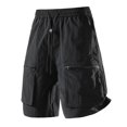 thumbnail image 3 of Sentmoon Shorts Mens Mens Workwear Shorts Solid Color Elastic Waist Drawstring Pocket Design Casual Sport Utility Short Pants Lightweight Breathable for Outdoor and Daily Wear S-5XL, 3 of 8