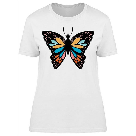 Butterfly Cool Colored Design T-Shirt Women -Image by Shutterstock, Female Medium
