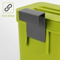 Trash Can with Lid Green Trash Can Plastic Waste Basket Hanging Waste