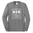 thumbnail image 2 of Wild Bobby, No. 1 Dad Genuine Legend Father's Day Mens Long Sleeve Shirt, Heather Grey, 3X-Large, 2 of 6