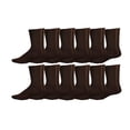 thumbnail image 3 of Yacht & Smith Thermal Diabetic Crew Socks For Unisex, Soft Marled, Ringspun Cotton, Seamless Toe, Loose Top, Bulk (12 Pairs Mens King Brown, Mens King (13-16)), 3 of 4