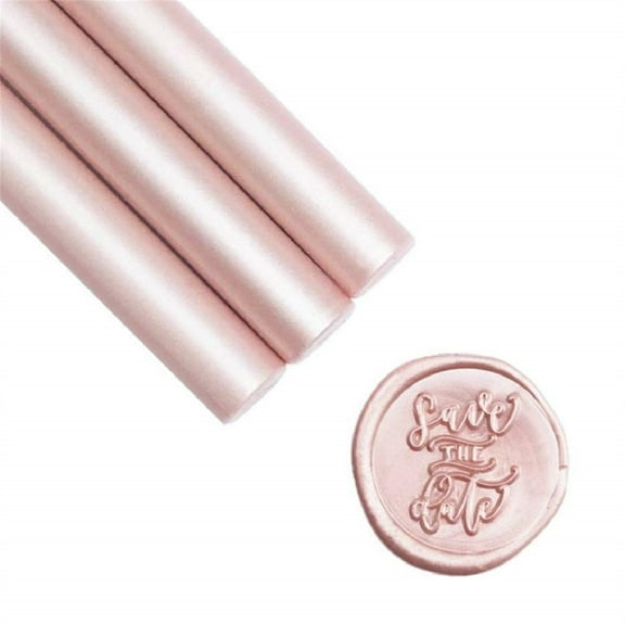 Briartw 8PCS Soft Pink Premium Mailable Glue Gun Sealing Wax Sticks for Wax Seal Stamp, Great for Wedding Invitations, Cards Envelopes, Snail Mails, Wine Packages