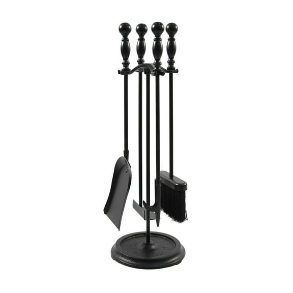 Minuteman International X870942 Bolton 5 Piece Fireplace Tool Set, Black