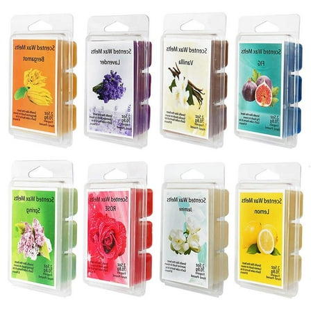 Yammee Wax Melts Air Freshener - Highly Scented Luxury Wax Cubes Gift Set - 8 Fragrance