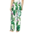thumbnail image 3 of Picia Cactus Plants Womens Soft Woven Cotton Elastic Waistband Sleep Pajama Pant Lounge Sleep Pant With Pockets And Drawstring-XX-Large, 3 of 9