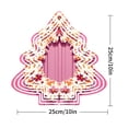 thumbnail image 2 of Elegant Metal Hanging Christmas Tree Wind Spinner - Layered Floral Design with White & Pink Flowers Perfect for Garden Decor, 2 of 7