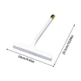 thumbnail image 2 of White Multi-Purpose Window Glass Cleaning Tool, Silicone Squeegee Wiper With Non-Slip Handle Plastic Material For Bathroom, Shower Door And Mirror, 10.04X9.45In, 2 of 5