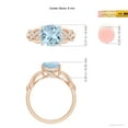 thumbnail image 4 of ANGARA Natural Criss Cross Shank Cushion 1.95 ct Aquamarine Engagement Ring in 14K Rose Gold for Women (Size-8mm) | March Birthstone, Anniversary, Jewelry Gift for Women | Natural Aquamarine Ring, 4 of 9