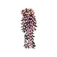 thumbnail image 2 of Glicina Artificial Flores Colgantes Enredaderas de Seda para Arco de Boda Pared Jardín Cerca Decoración Interior Exterior, Rojo, 95cm, 2 of 6