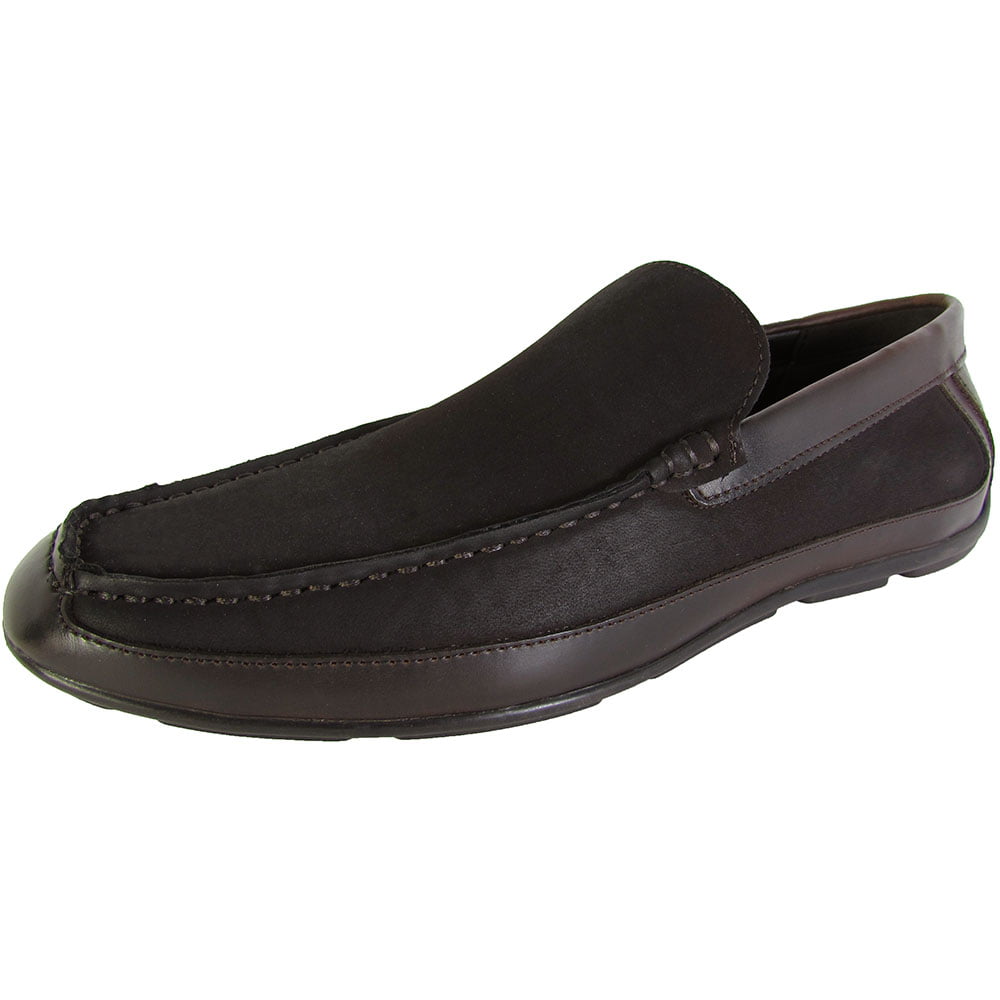 Kenneth Cole Mens Black or Brown Leather Zapato Slip-On Loafer Shoes 