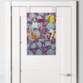 thumbnail image 2 of Floral Hanging Pocket Organizer, Feminine Composition of Peonies, Printed Polyester Storage Bag with Pockets, 14" x 20", Seafoam Violet, 2 of 2
