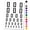 Black, variant on Blue Gold 1 Star Military Service Flag Water Resistant Temporary Tattoo Set Fake Body Art Collection - Yellow