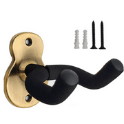 PERTTYUNG Metal Guitar Wall Mounts with Protective Sponge Compatible with All Types of Green-Bronze Headstock/Electric Guitar/Ukulele/Banjo/Bass, One Piece, Bronze