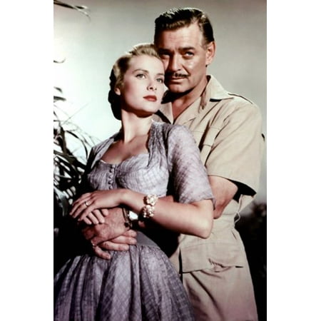 Grace Kelly Clark Gable - Grace Kelly Clark Gable Publicity Still Mogambo Movie Poster Rare 24X36