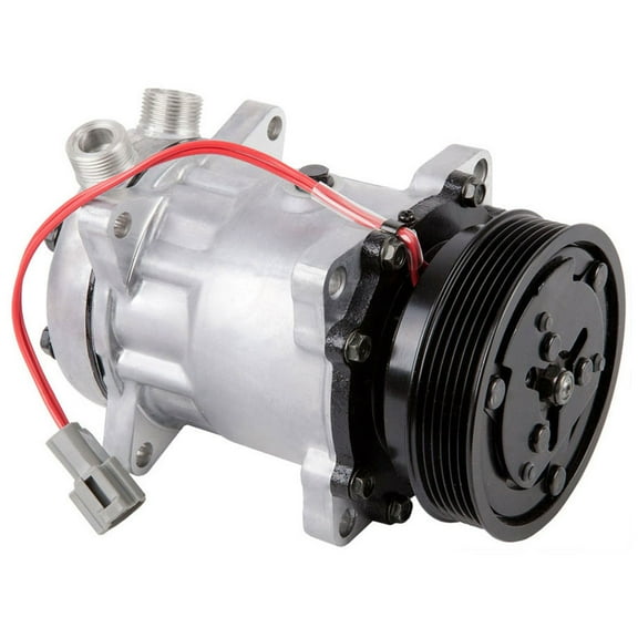 AC Compressor & 119mm 4.68" 6-Groove A/C Clutch For Ford Motorhome Replaces Sanden SD7H15 SD709 4653 4727 w/ 12v Coil - BuyAutoParts
