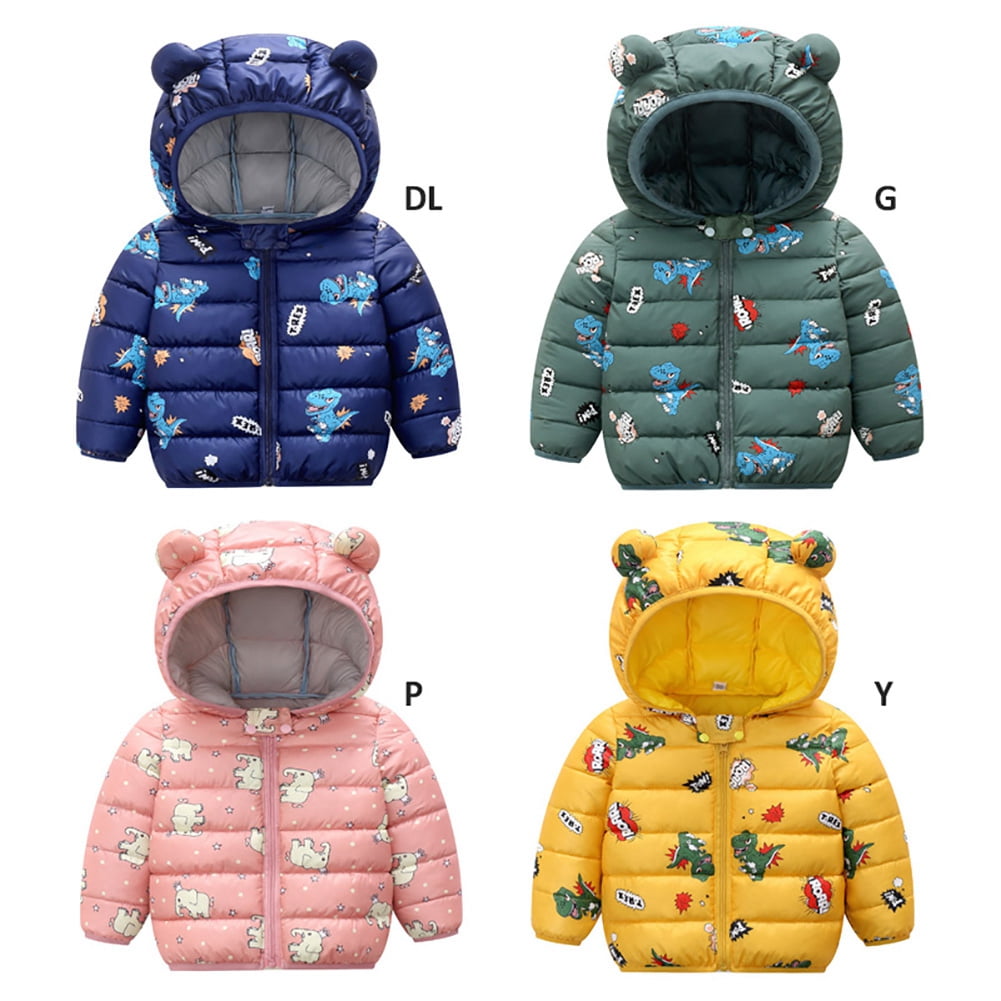 URMAGIC Newborn baby Boy Girl Cute Cartoon Print Jacket Winter Clothes Sweater Outfit Toddler Puffer Coat