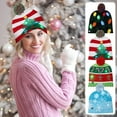thumbnail image 5 of Clearance!Christmas Hat Xmas LED Light Up Beanie Knit Hats Winter Snow Hats Cap Christmas Party Favors for Adults and Kids, 5 of 5